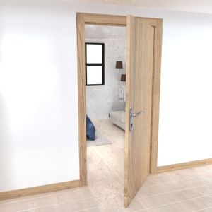 Puerta sólida 70 RH de 210 x 70 x 3.6 AMARANTO de MDP de 36 mm. - MUEBLE FACIL