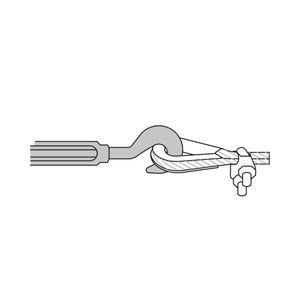 Templador forjado de 1/2" con gancho-argolla y 680kg de capacidad. - FIERO