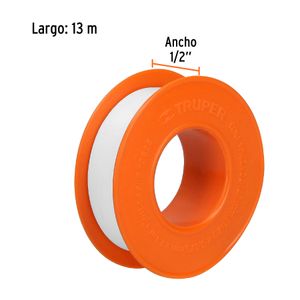 Cinta sella roscas 1/2" X 13 m de largo, uso general - TRUPER