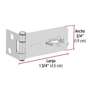 Aldaba de acero zincado de 1 3/4" - HERMEX