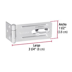 Aldaba de acero zincado de 3 1/4" - HERMEX
