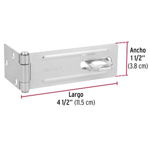 Aldaba de acero zincado de 4 1/2" - HERMEX