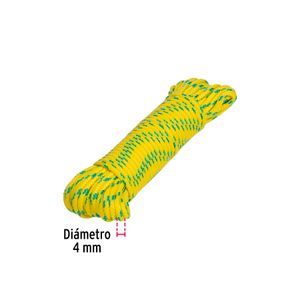 Cuerda amarilla de polipropileno de alta resistencia de 5/32" x 15 m. - FIERO