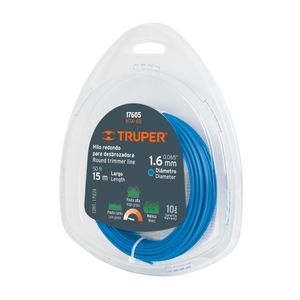 Rollo de hilo para motoguadaña, 1.6 mm x 15 m - TRUPER