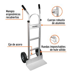 Coche de carga multiusos con 300kg de carga - TRUPER