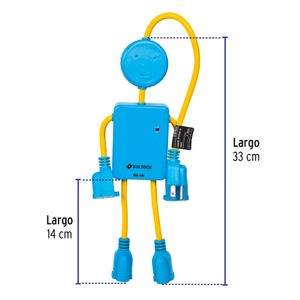 Multicontacto 16 AWG figura de niño con 4 entradas - VOLTECK