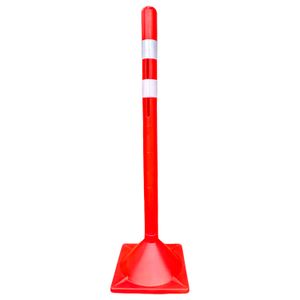 Poste de seguridad vial / delimitador de de 1,40 m de alto x 35 cm de base + dos bandas reflectivas. - ALTOEAR