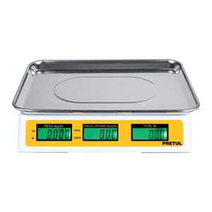Balanza digital con 30kg de capacidad, multifunción - PRETUL