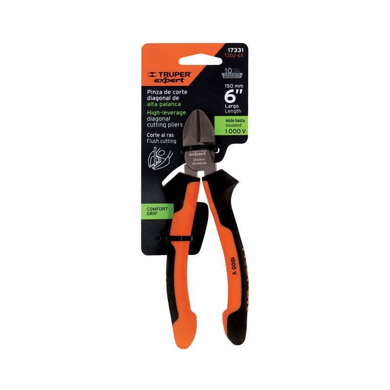 Pinza-corte-diagonal-6--alta-palanca-Comfort-Grip
