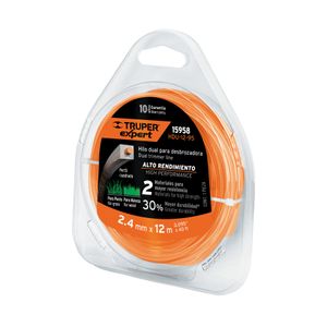 Rollo de hilo dual para motoguadaña, 2.4 mm x 12m, Expert - TRUPER