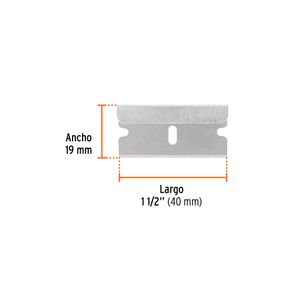 Repuesto para raspador de vidrios en blister de 5 unidades - TRUPER