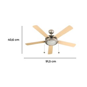 Vent. Techo 52" E27* 2L* 40W N/B Estani - DESIGNERS LIGHTING