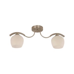 Lampara Techo E27 2L 60W Sand Nickel - IKE LITE