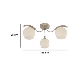 Lampara Techo E27 3L 60W Sand Nickel - IKE LITE
