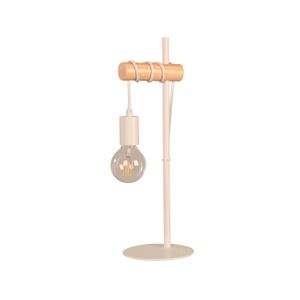 Lampara D/Mesa Metal Bl/Mad.1L60We27 - LUMICENTRO