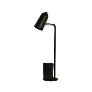 Lámpara de mesa NEGRO TUBO de 1 luz Potencia de 40 Watts con base tipo E14 - LUMICENTRO