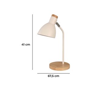 Lampara D/Mesa Acab Light Wood 1L25We14 - LUMICENTRO
