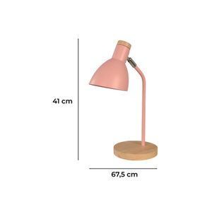 Lampara D/Mesa Rosado 1L 25W E14/12 - LUMICENTRO
