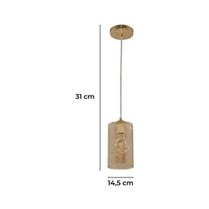 Lampara Colgante E27 1 L 60W Fgd-Br - IKE LITE