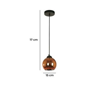 Lampara Colgante E27 1 L 60W Bk-Br - IKE LITE