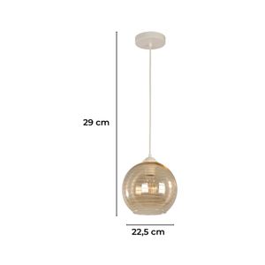 Lampara Colgante E27 1 L 60W Wt-Br - IKE LITE