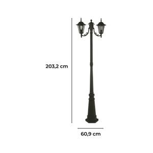 Farol D/Pie Negro 2L100We27 2362-2 - IKE LITE