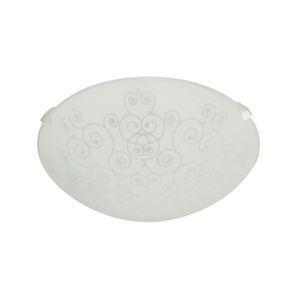 Plafón display redondo con diseño de espirales de 1 luz de vidrio 20 cm - IKE LITE