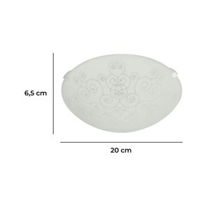 Plafón display redondo con diseño de espirales de 1 luz de vidrio 20 cm - IKE LITE