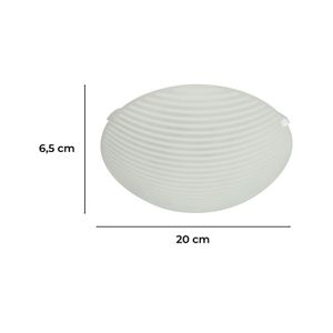 Plafon Display 1L Blanco Vidrio4 20Cm - IKE LITE