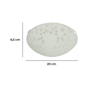 Plafon Display 1L Blanco Vidrio6 20Cm - LUMICENTRO
