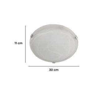 Plafon Twin 2X1 1L Bl/Cro 60We27 02667-4 - IKE LITE