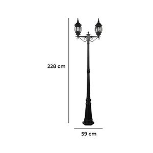 Farol D/Pie Sponak Negr 2L100We27 2080-2 - IKE LITE