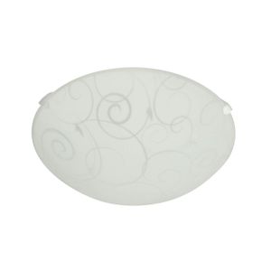 Plafón display redondo con diseño de hojas de 1 luz de vidrio 20 cm - IKE LITE
