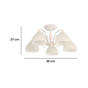 Lampara De Techo Estruct Blan 5L E27 40W - IKE LITE