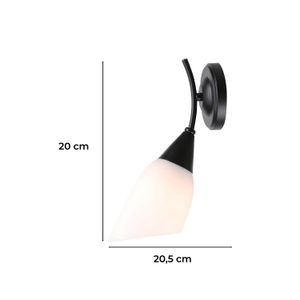 Aplique 1L Acab. Cono Negro Mate - IKE LITE