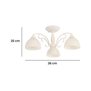 Lampara De Techo Estruct Blan 3L E27 40W - IKE LITE