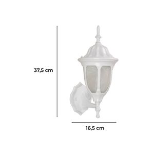 Farol D/Pared Alumi 1L Bla 60We27 5006-1 - LUMICENTRO