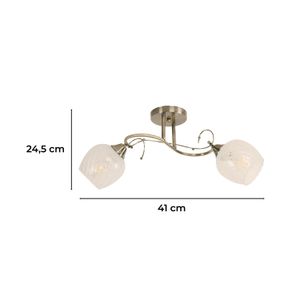 Lampara De Techo Bronce Antiguo 2L E27 - IKE LITE