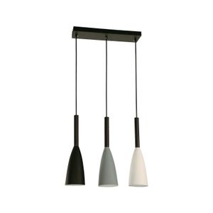 Lampara Colgante E27 3 L 60W Black - IKE LITE