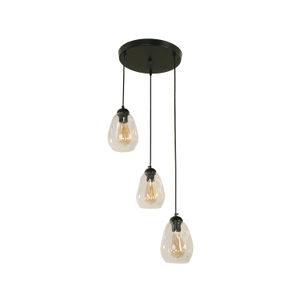 Lampara Colgante E27 3 L 60W Bk-Cl - IKE LITE