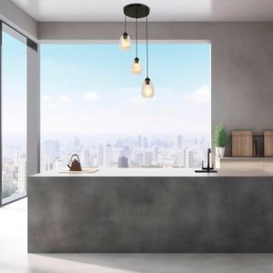 Lampara Colgante E27 3 L 60W Bk-Cl - IKE LITE