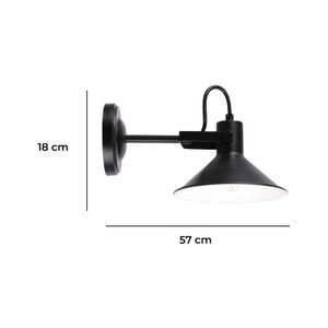 Aplique Negro Campana Bl. 1L 60W E27 - IKE LITE