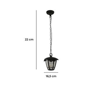 Farol Colgante Cubo Negro 1L60We27 21844-2 - IKE LITE