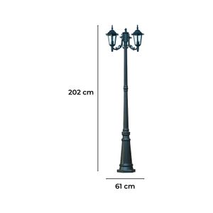 Farol D/Pie Negro 3L100We27 2363-2 - IKE LITE