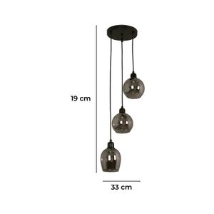 Lampara Colgante Vid/Bol/Ng.3L40We27 21244-2 - IKE LITE