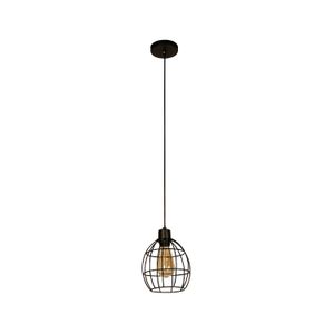 Lampara Colgante Acab Negro 1L 60W E27 - IKE LITE