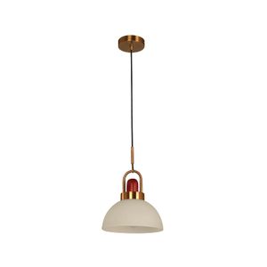 Lampara Colgante Acab Rojo Cobre+Rojo Madera - LUMICENTRO