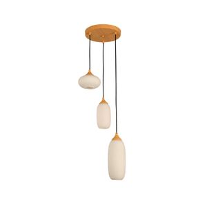 Lampara Colgante Acab Wood 3L40We27 - LUMICENTRO