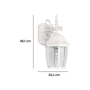 Farol de pared Blanca de 1 luz Potencia de 60 Watts con base tipo E27 - LUMICENTRO