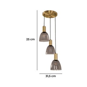 Lampara Colgante Pb Sand 3L 40W E27 - LUMICENTRO